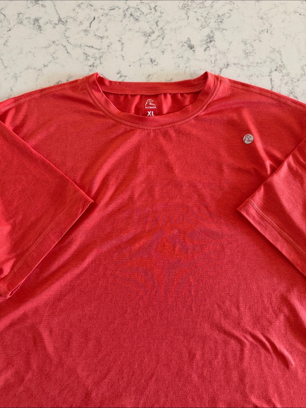 Men's Orange Rhoback Performance Crew Neck Shirt XL
